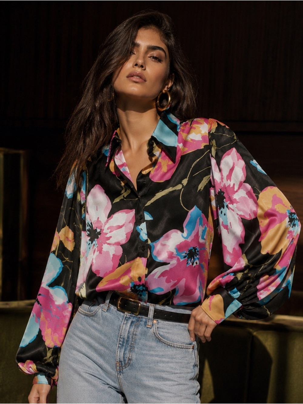 D&G Dolce & Gabbana Y2K Floral Blouse Made in Italy S/M